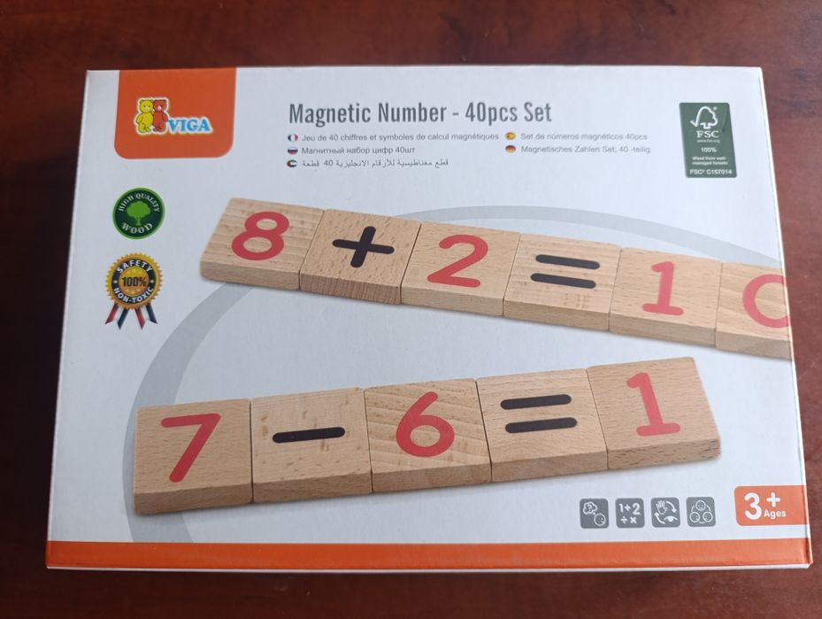 Nowe Klocki magnetyczne edukacyjne 40 elementów