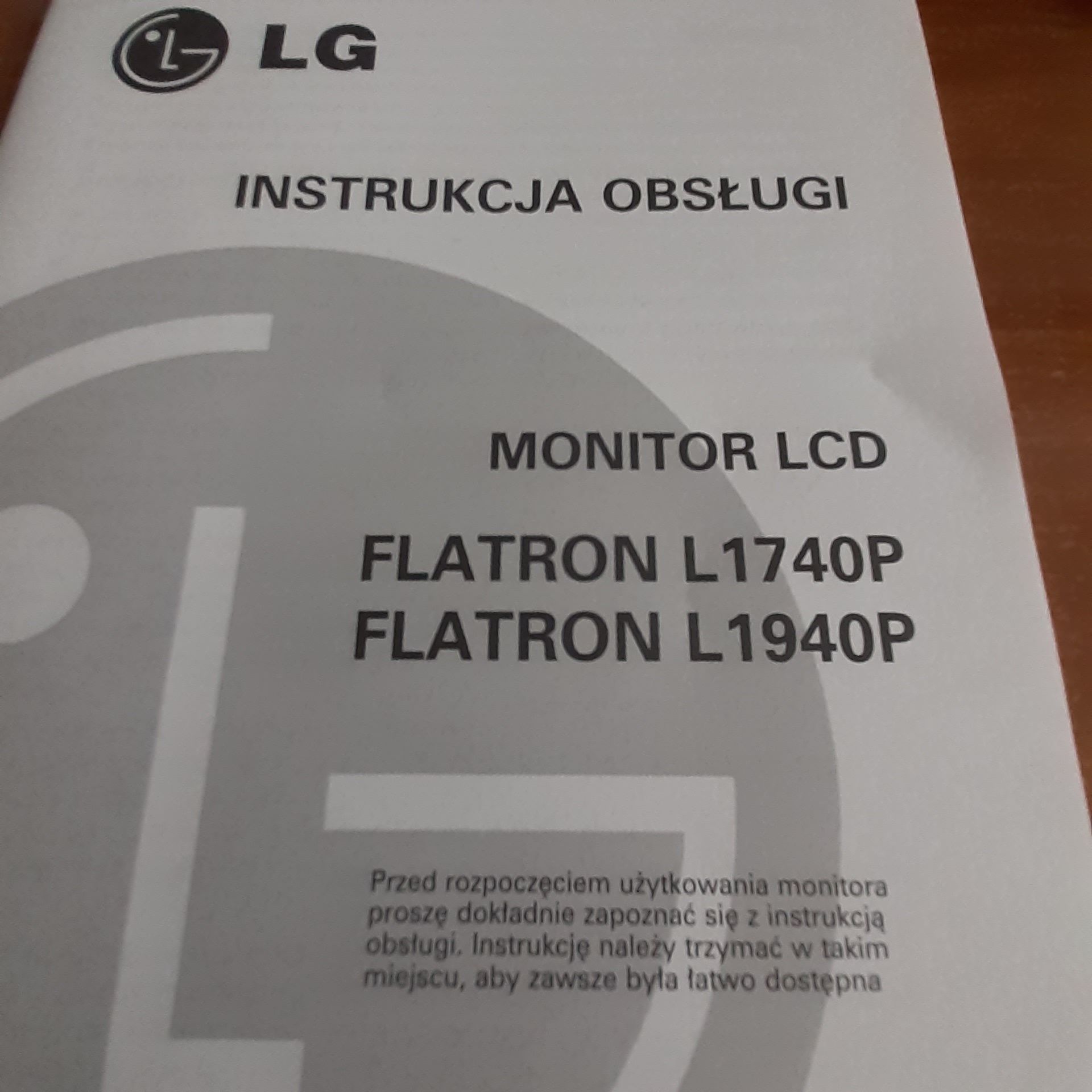 Monitor LG cyfrowy FLATRON L1740P