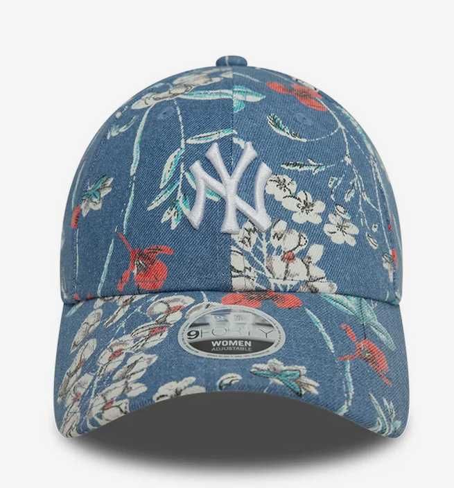 Boné New Era para mulher NYY Denim Floral 9Forty