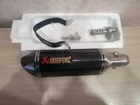 Прямоток мото глушитель Akrapovic 37 см глушитель наклейка труба новый