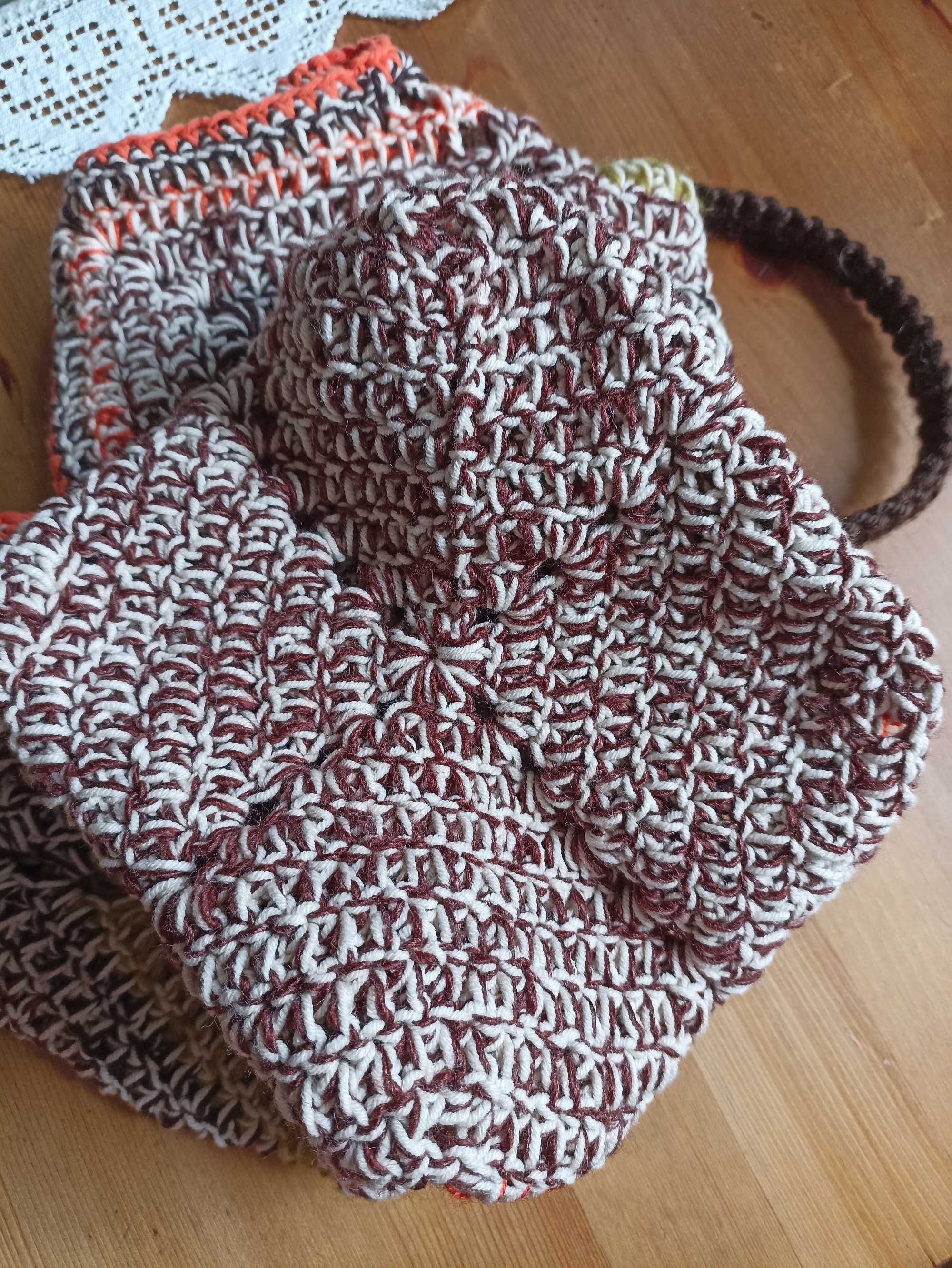 Torba, dwa wzory, torebka, siatka, szydełko, rękodzieło