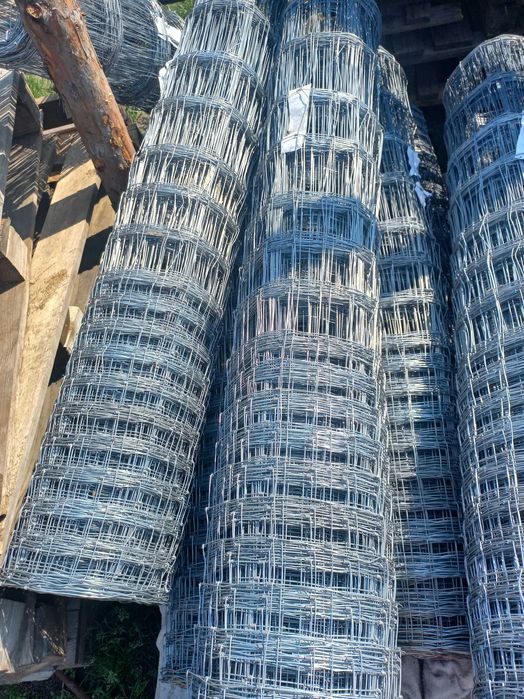 Siatka leśna ocynkowana 150, 180, 200cm budowlana tymczasowa słupki