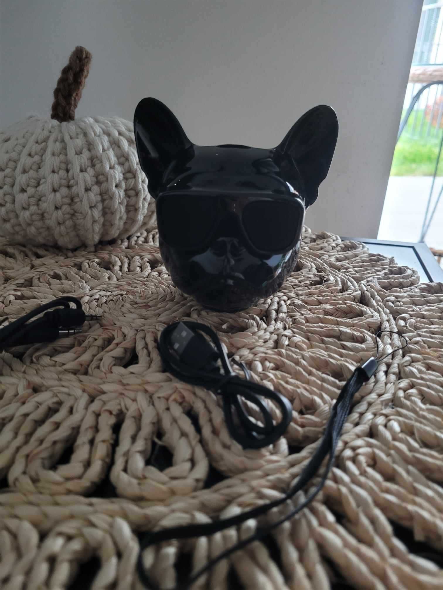 Przenośny głośnik Bluetooth czarny buldog francuski nowy