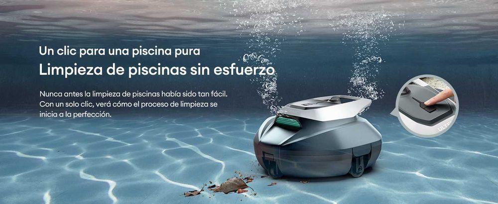 Robot aspirador de piscina com aplicação, recolha sem gancho