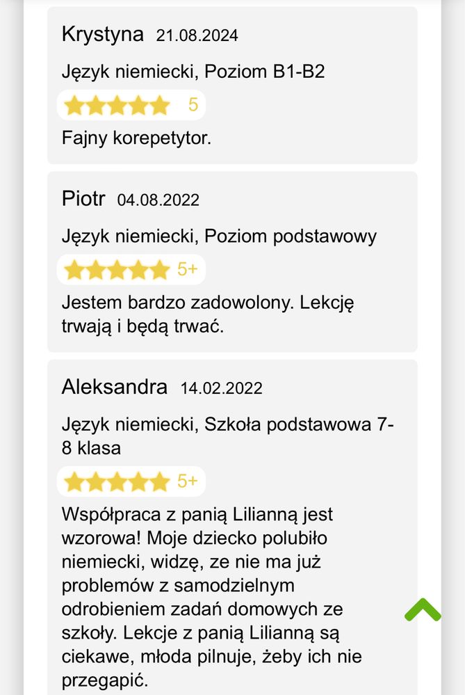 Nauczanie jezyka niemieckiego i angielskiego zapisy przez caly rok !