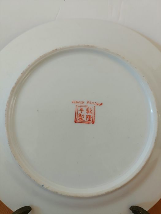 Porcelana chinesa galos vermelhos