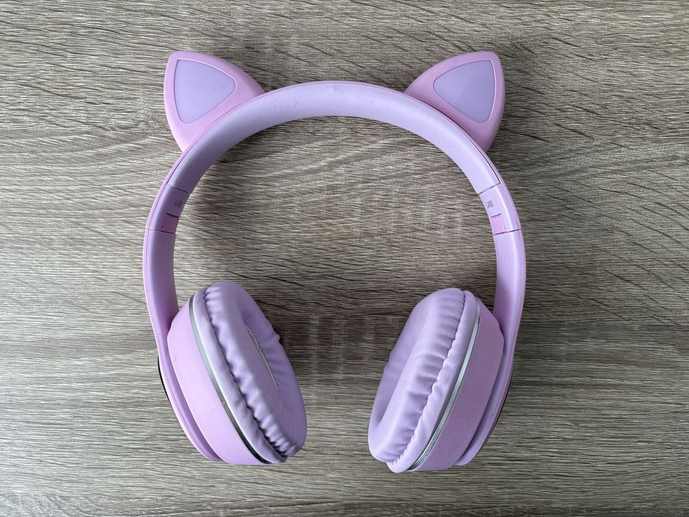 Дитячі бездротові Bluetooth навушники котячі вушка
