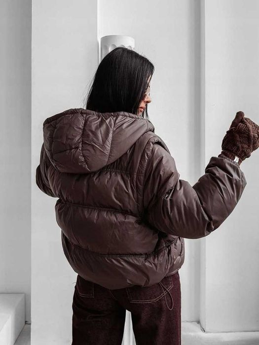 O la voga 2w1 kurtka kamizelka viroom brąz M L