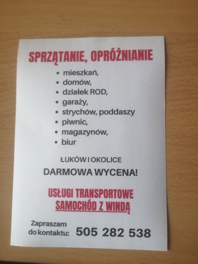 Transport Samochód z Windą