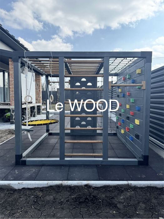 Майданчик дитячий. Куб. Комплекс. Скелелазка. Гойдалка. Гірка. Будинок