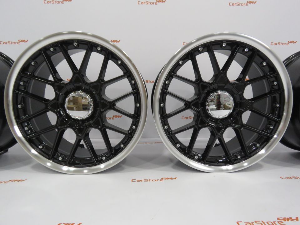 Jantes Look BBS RS2 17 x 7.5 et30 4x100 Pretas e polidas