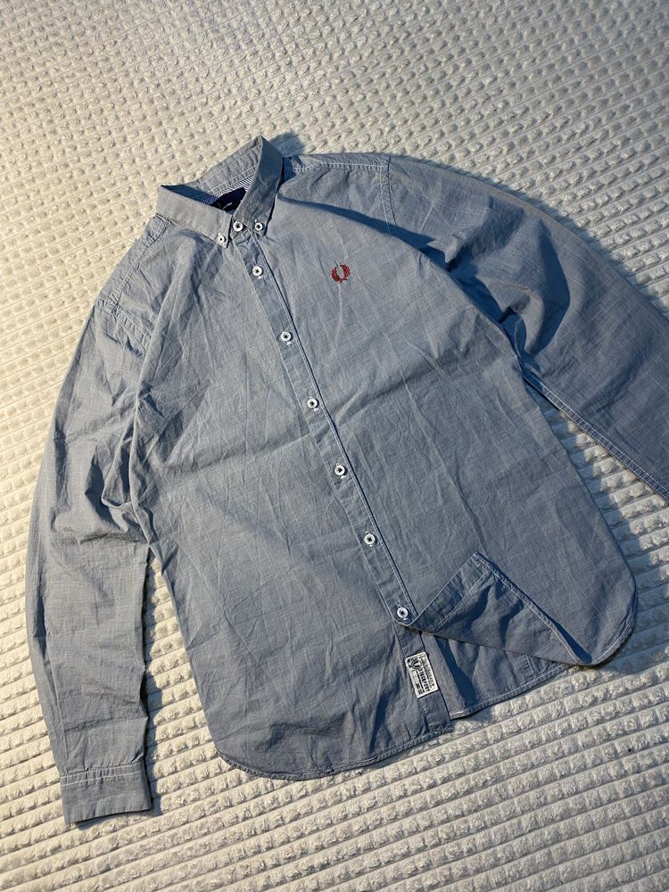 Голубая рубашка FRED PERRY | XS-S размер