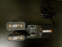 Baterias WORX 20V com carregador