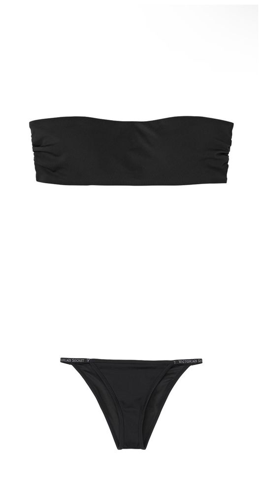 Купальник Victorias secret Виктория сикрет pink чёрный