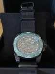 Relogio Automatico , Esqueleto preto e verde (Customizado Seiko)