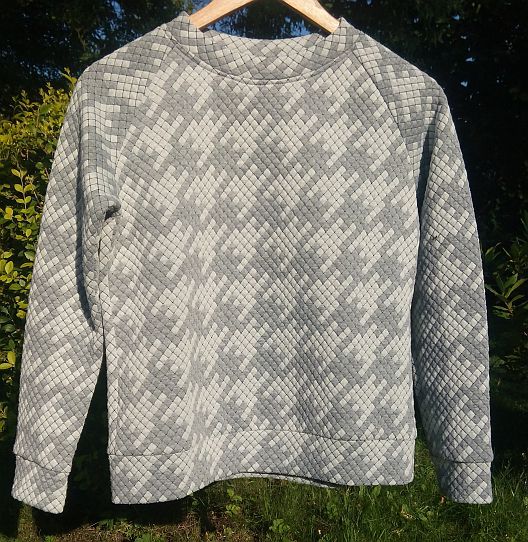 bluza sweter 34 XS S 36 Jolmar szara pikowana gofr relaxed