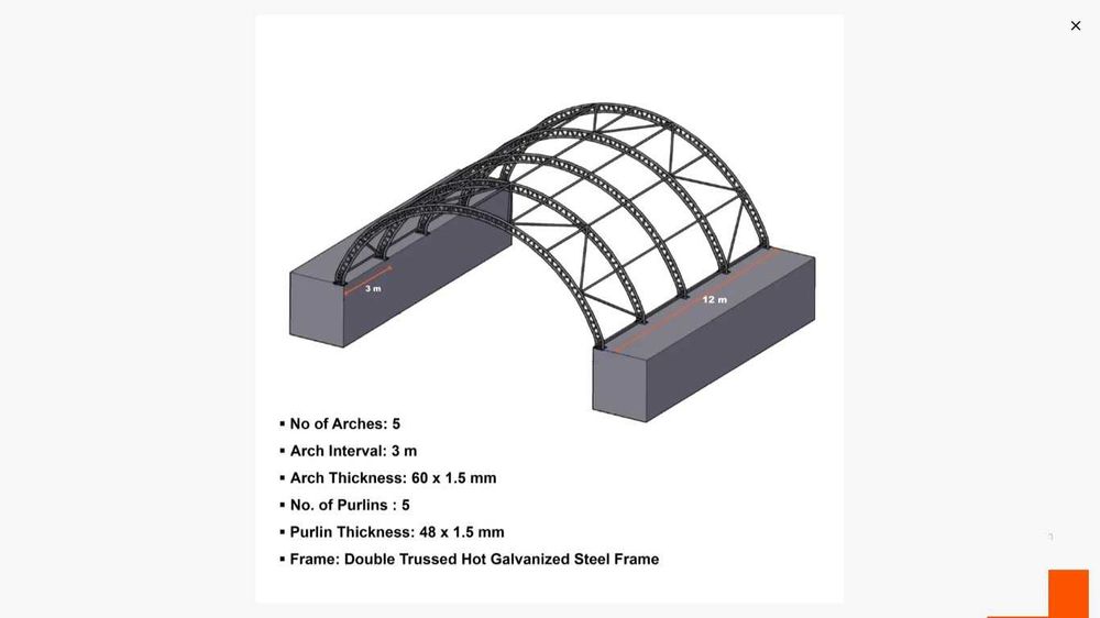 Zadaszenie kontenerów łukowa hala namiotowa 12x12 m kontenerowa morski