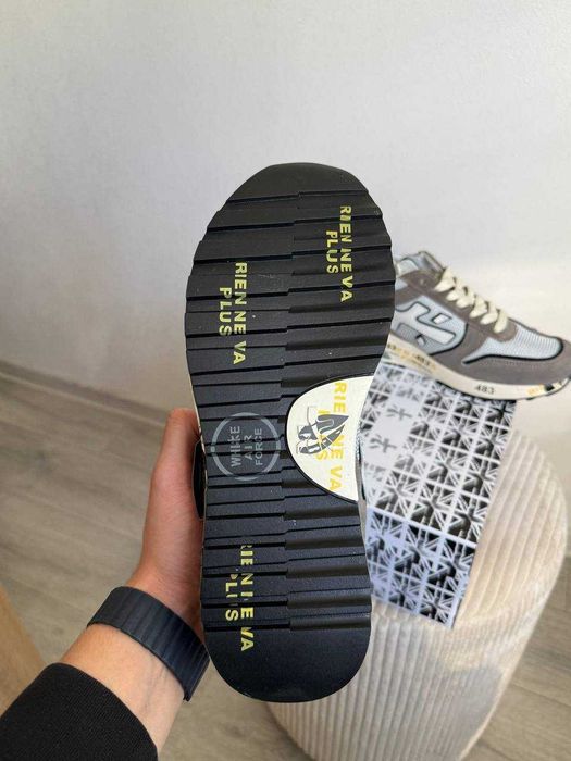 ‼️Оригинал Premiata Grey Black White кроссовки мужские новые замшевые