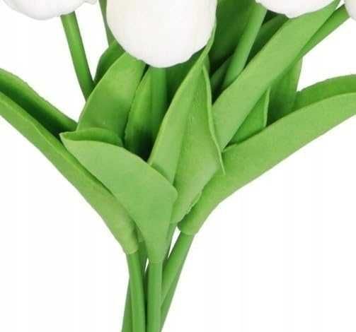 OKAZJA Bukiet Tulipany tulipan silikonowe gumowe jak ŻYWE 7 szt.