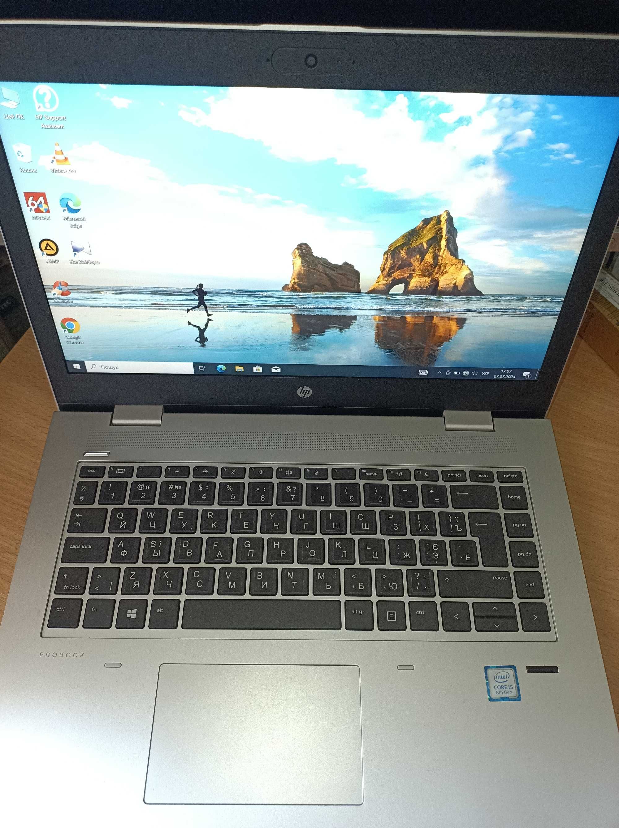 HP ElitBook 14" IPS FHD Int.i5-8250U. 256 SSD Intel UHD Graphics 620