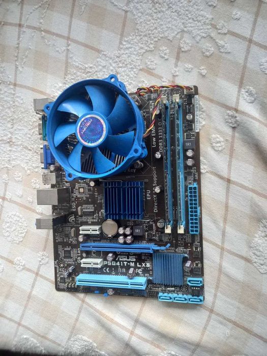 Комплект Мать+Проц+Охлад+ОЗУ+БП