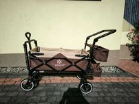 Wózek składany KESSER GTS-9100 z dachem o ładowności do 80 kg