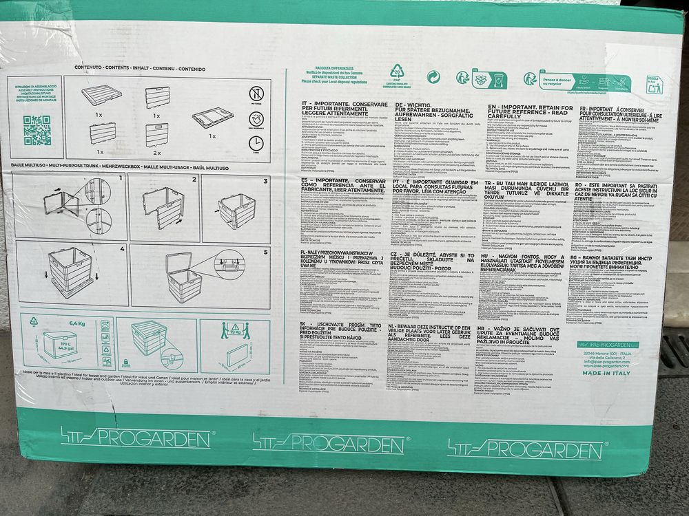 Bau multiuso NOVO/ arrumacao para interior e exterior 170 Litros