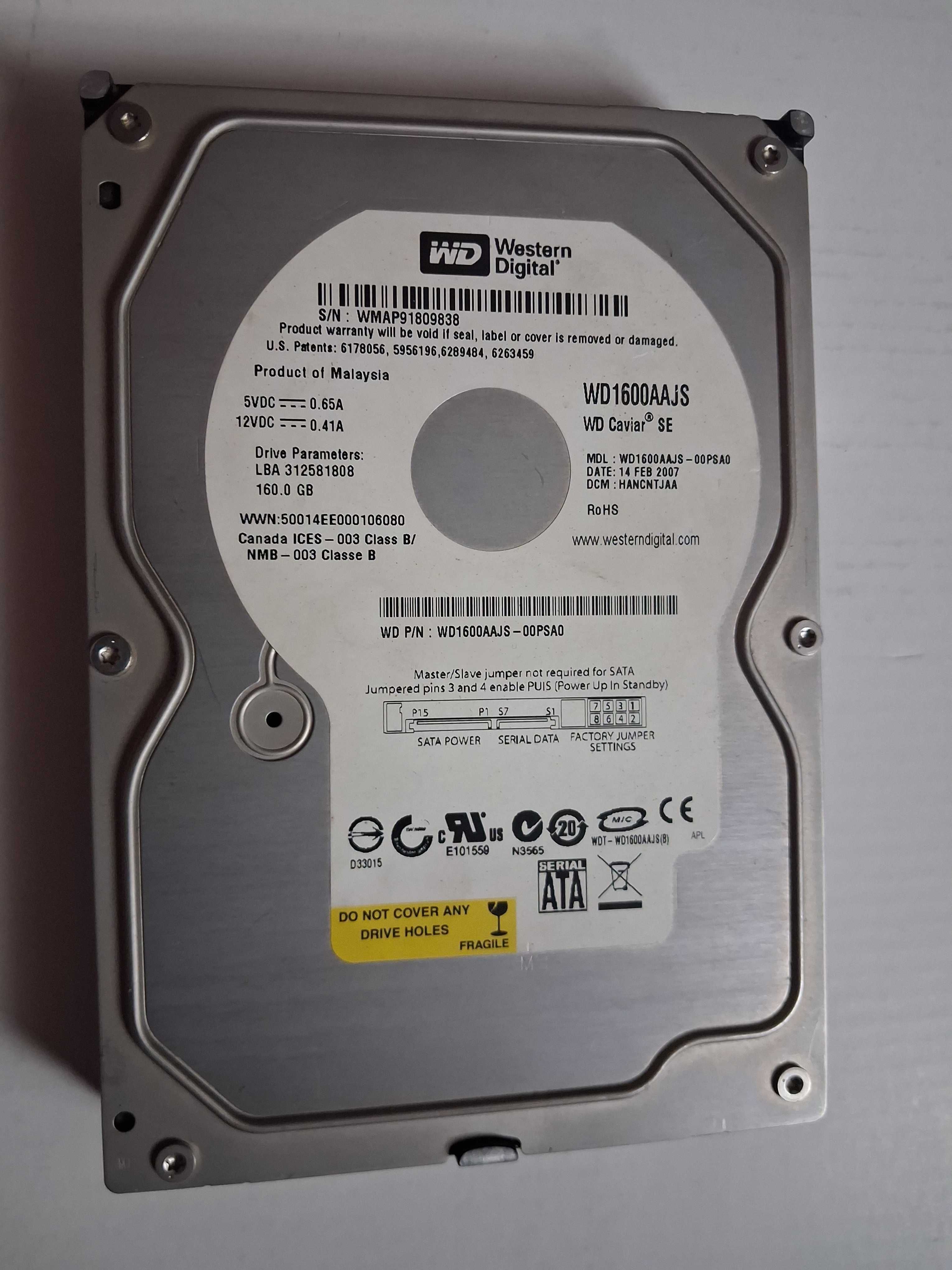 Dysk WD 1600AAJS 160 GB