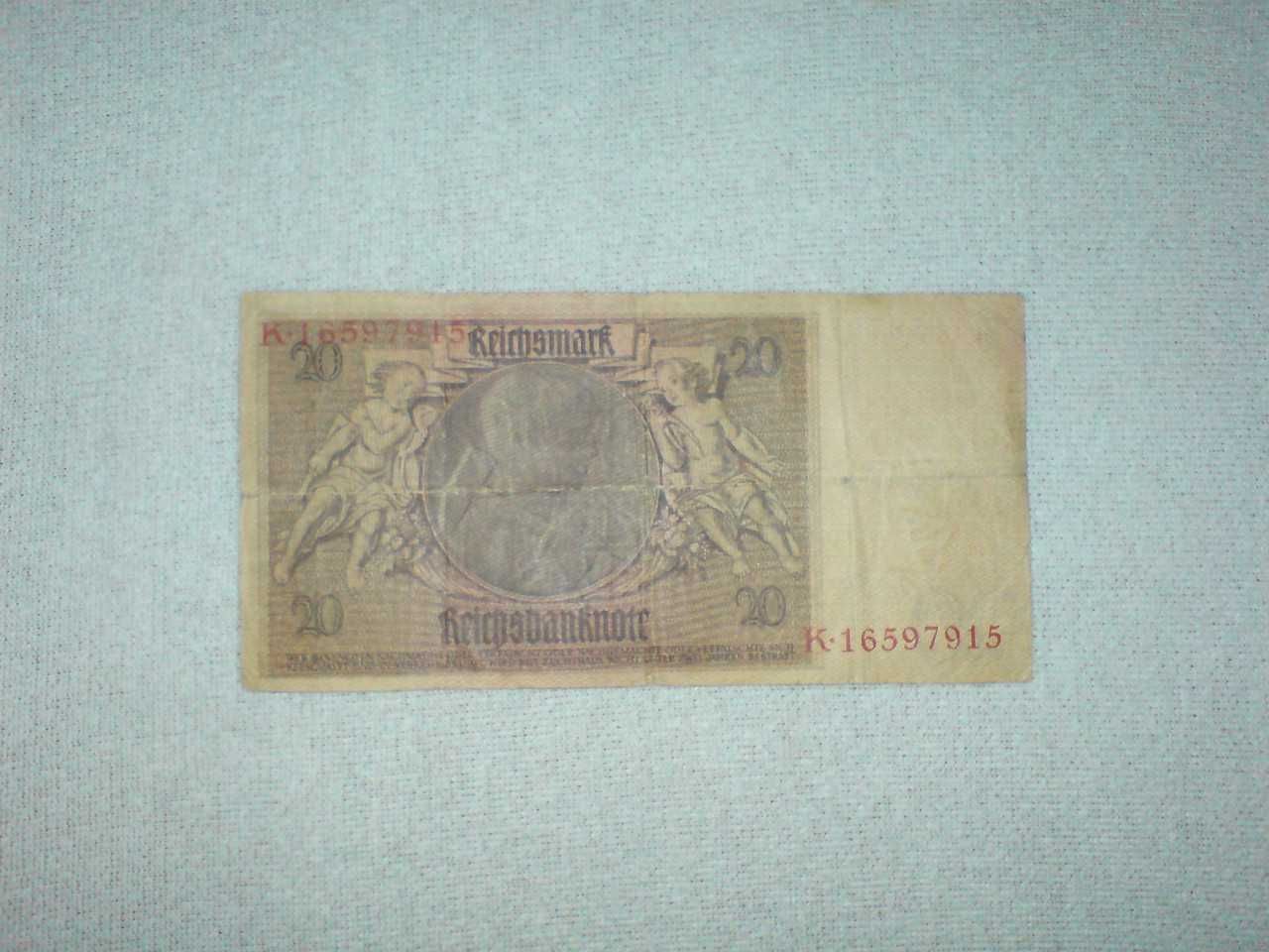 Banknot 20 Marek z 1929 roku.