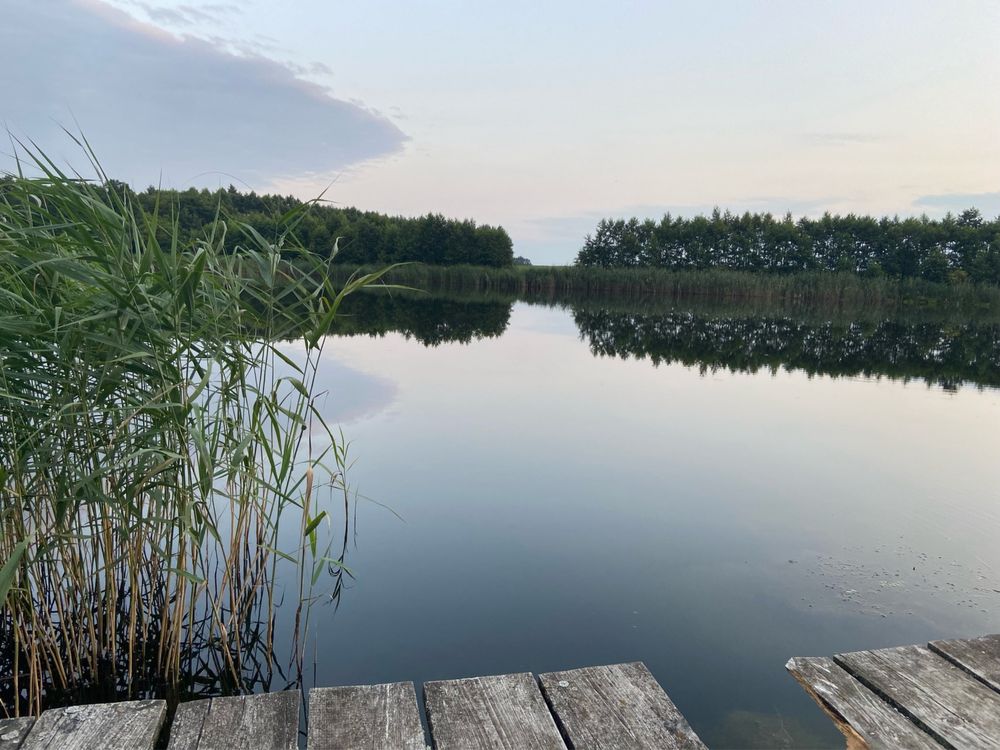 Domek letniskowy caloroczny jezioro kominek klima stodoła 60m2