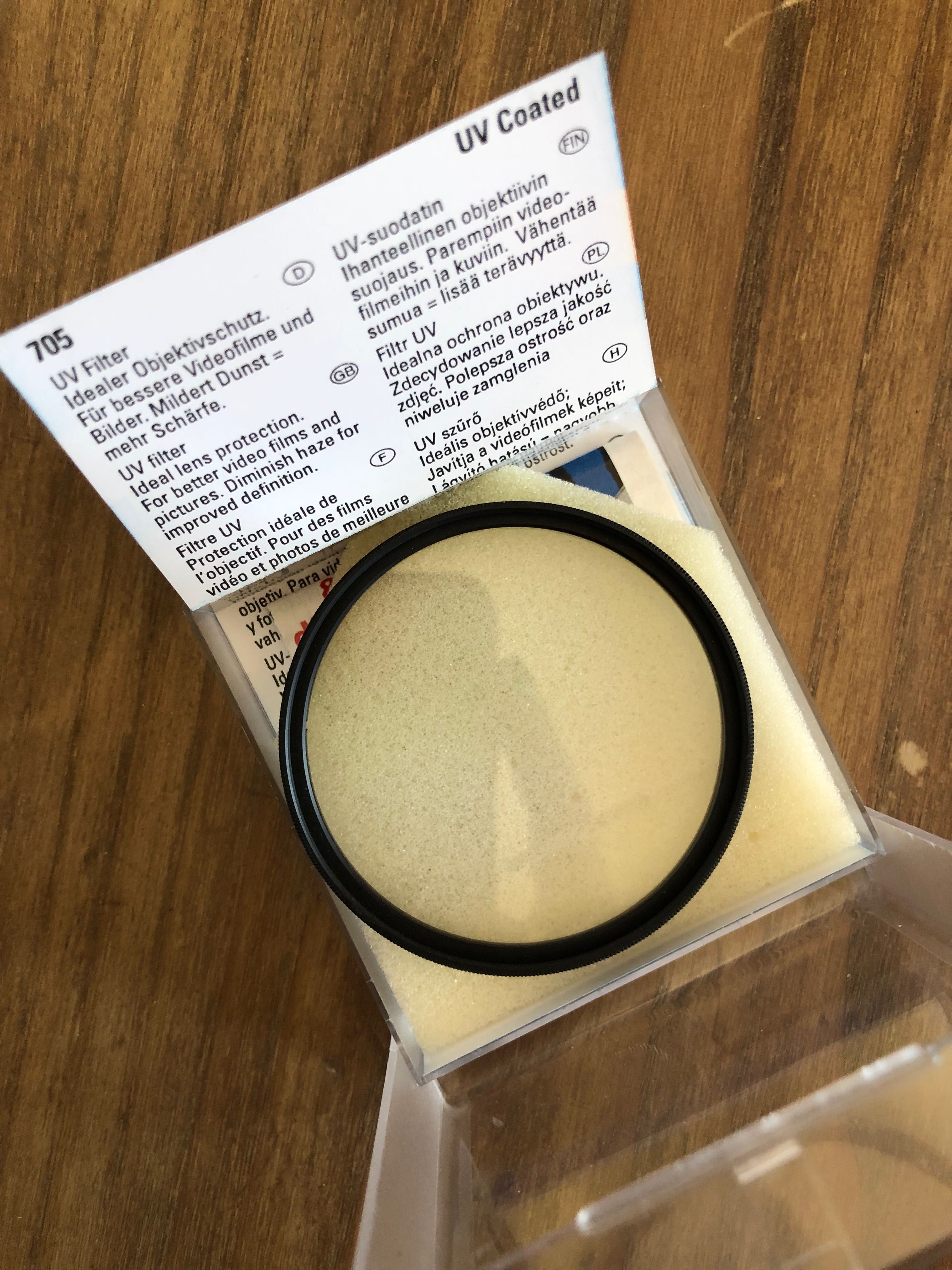 Filtros UV para objectivas/lentes