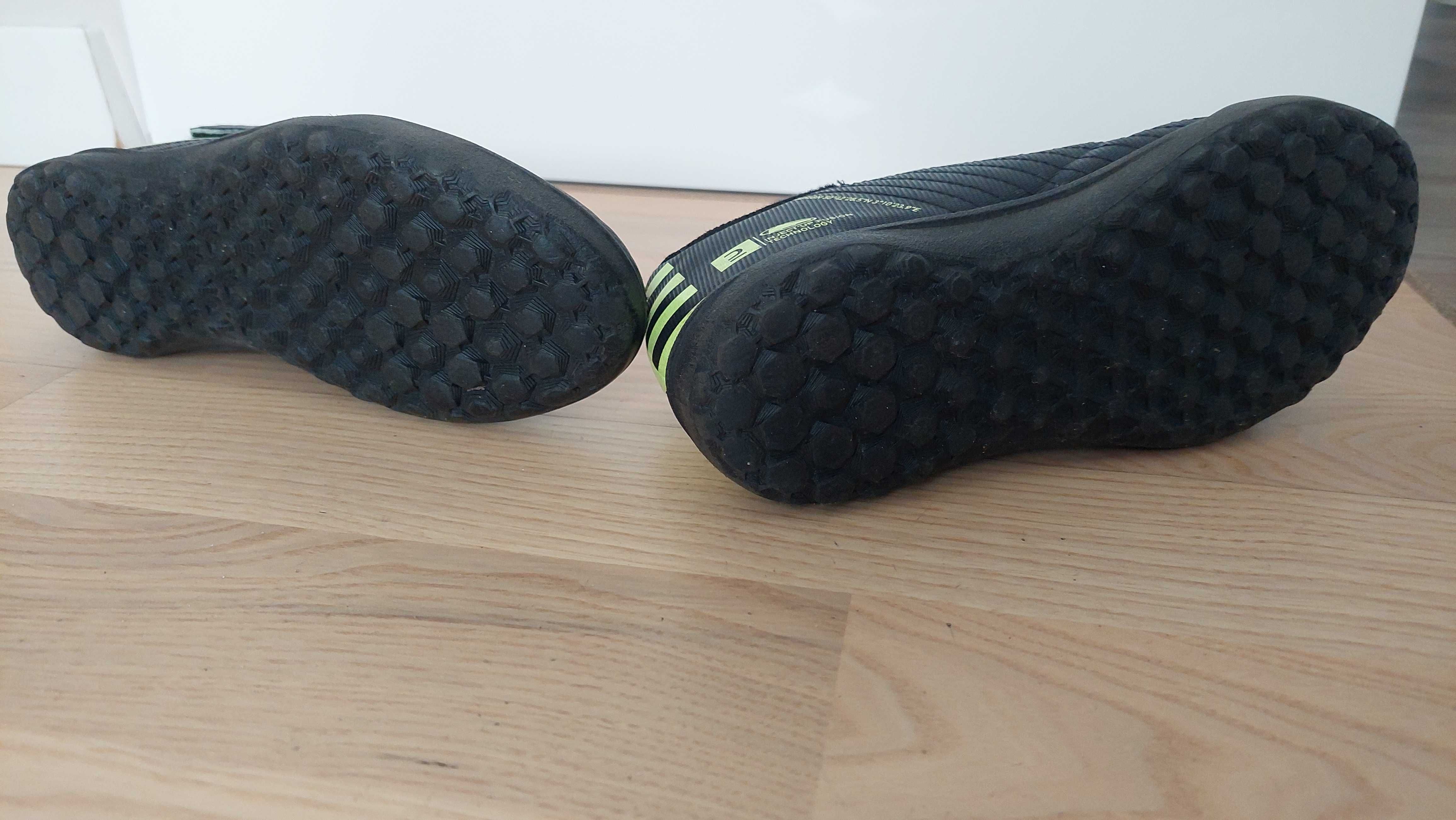 Buty do piłki nożnej roz32 dla dzieci Kipsta 100 Easy Turf TF na rzepy