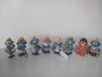 bonecos figuras pvc coleção completa Smurfs estrunfes
