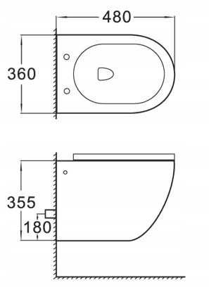 Stelaż GEBERIT UP100 miska wc deska w/o slim+ przyciski do wyboru