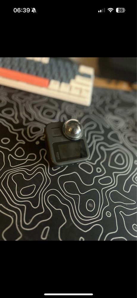 gopro max 360 com caixa e acessorios