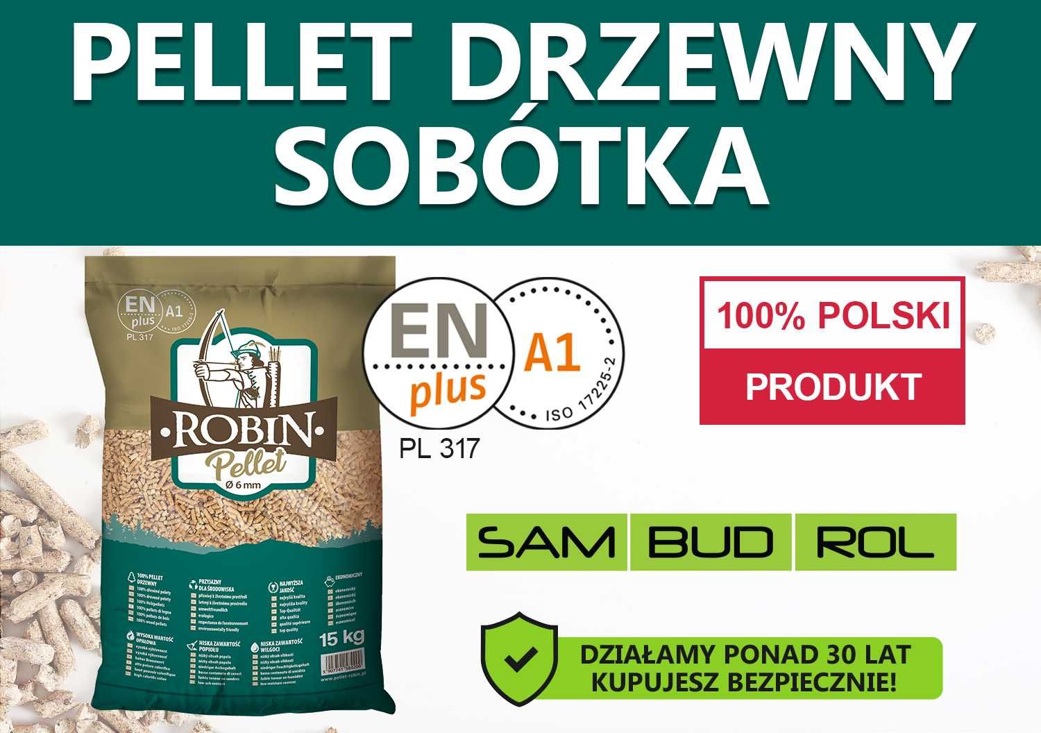 Pellet drzewny SOBÓTKA, certyfikat A1 ENplus, TRANSPORT