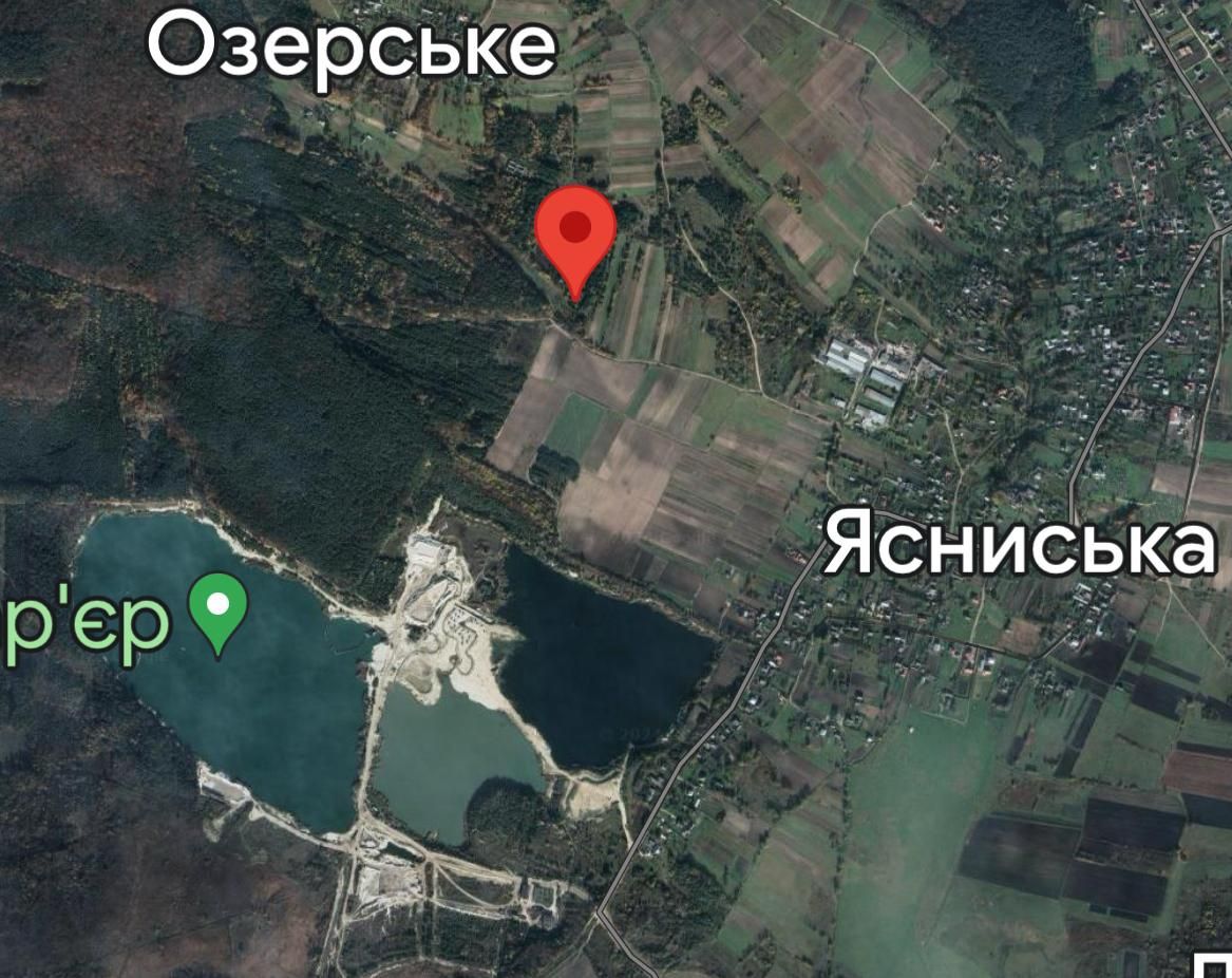 Продам земельну ділянку біля Ясниських кар’єрів, с. Озерське.