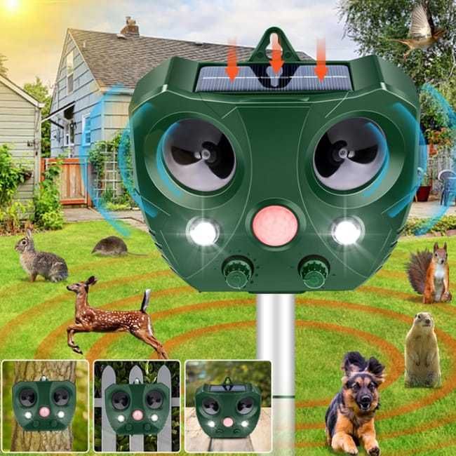 Repelente solar ultrassônico para animais