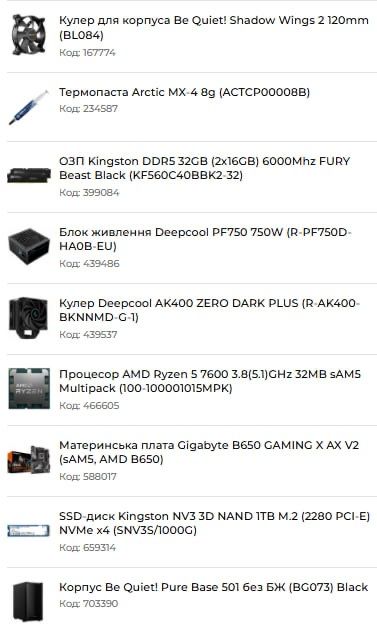 Ігровий ПК Ryzen 5 7600 | DDR5 32GB | SSD 1TB | Київ