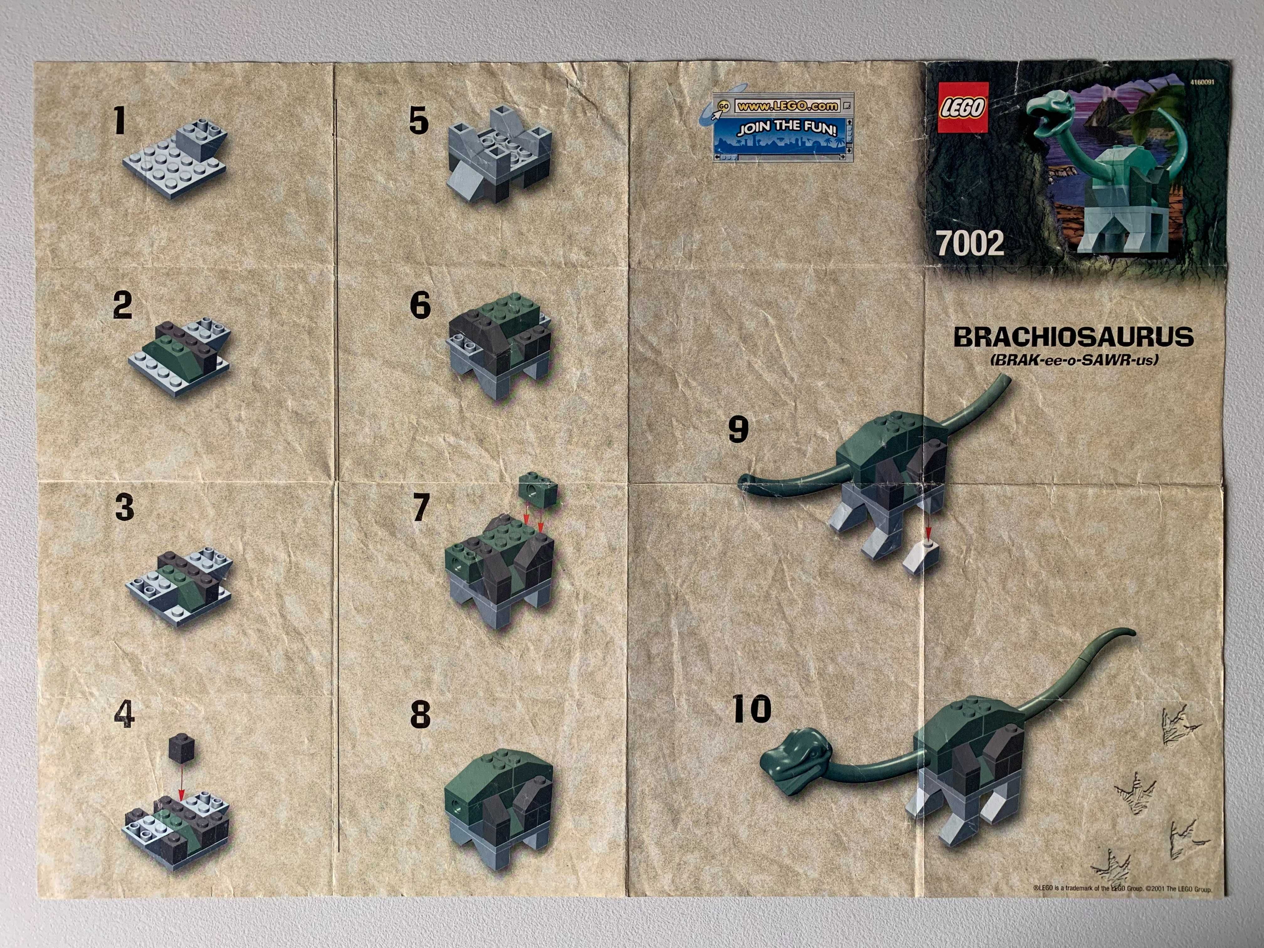 Poster / Manual Lego 7002 - Brachiosaurus