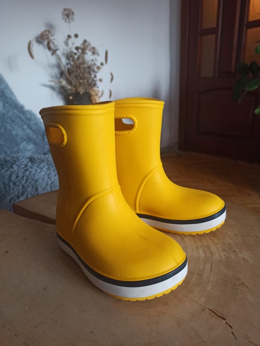 Жовті Crocs Крокси С11 чоботи від дощу