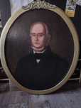 portret mężczyzny-stary niemiecki obraz olejny 1866 r.