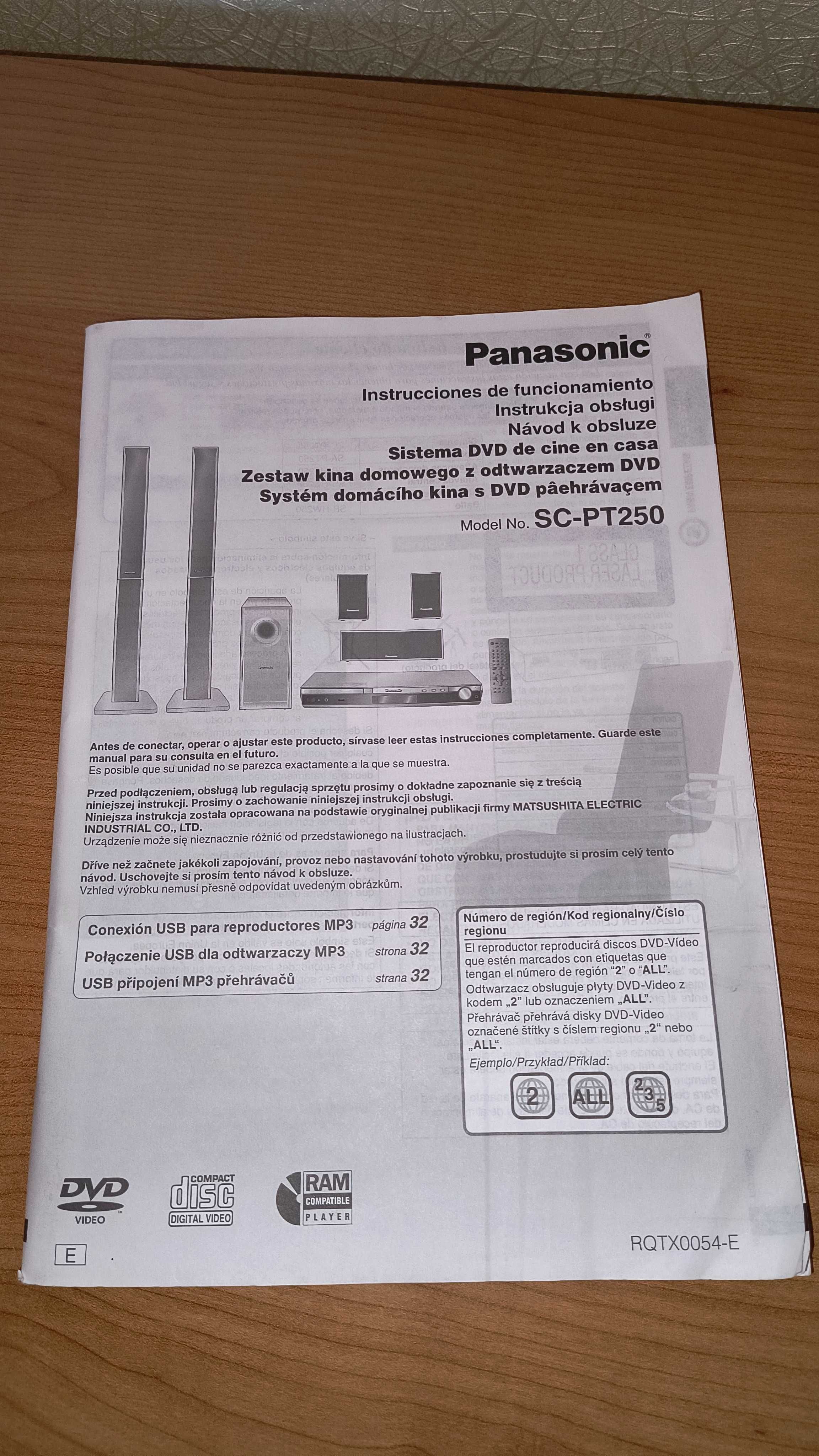 Zestaw kina domowego Panasonic SA-PT250