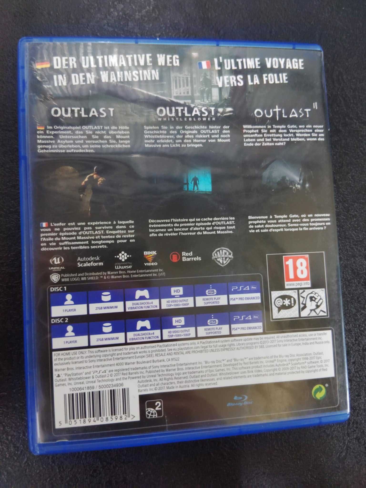 Outlast Trinity PS4 Polskie napisy są w grze / okładka zagraniczna