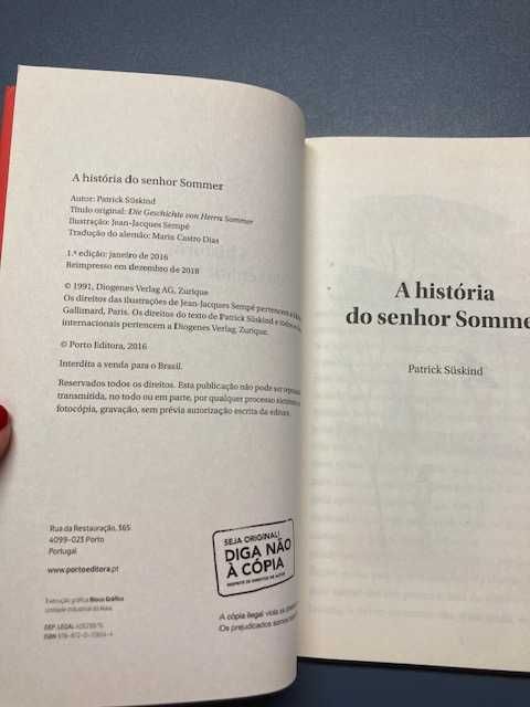 A História do Senhor Sommer de Patrick Suskind