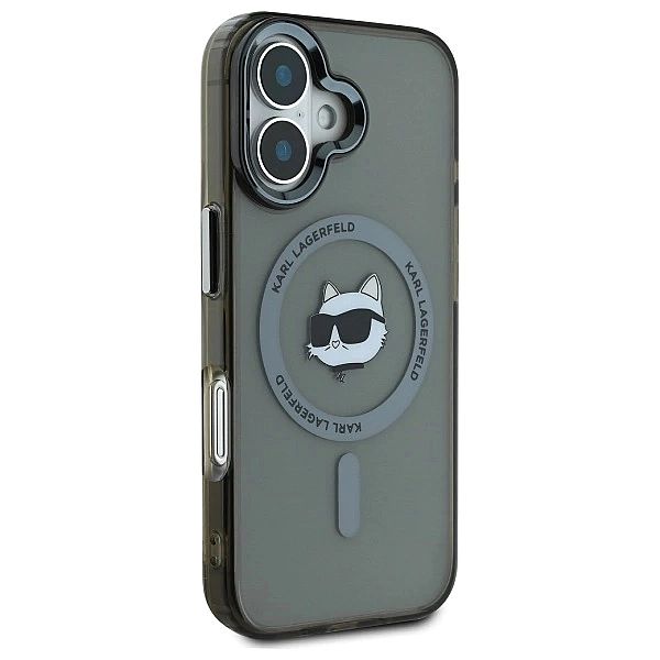 Etui Karl Lagerfeld IML Metal Choupette Head MagSafe na iPhone 16 Plus