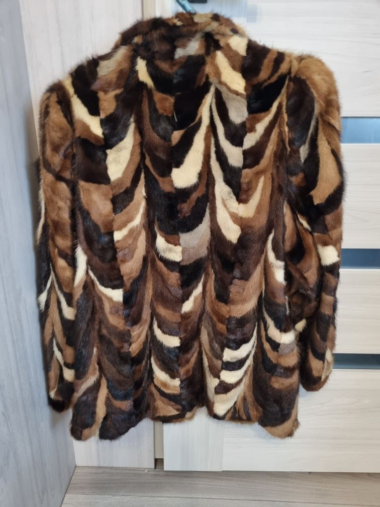 Kurtka Futro naturalne norki L 40 XL 42