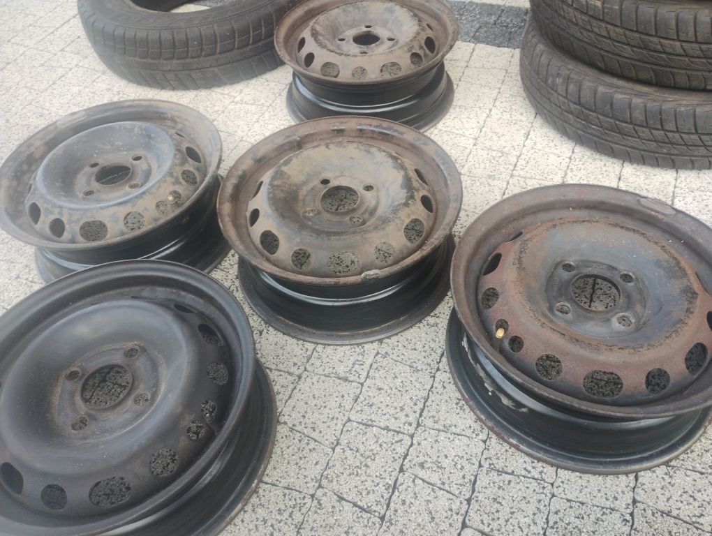 5 felg stalowych 4*100 opel corsa c