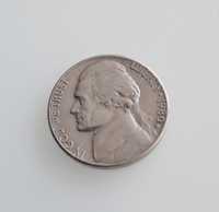Монета 1980 five cents 5 центов перевертышь