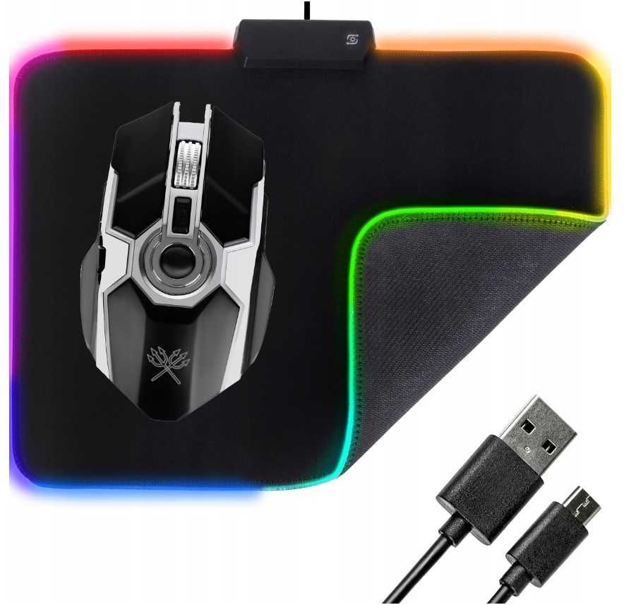 Podkładka pod mysz gamingowa podświetlenie LED RGB * Wejherowo
